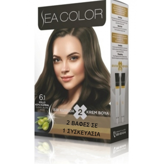 SeaColor Hair Color 6.1 ASH DARK BLONDE