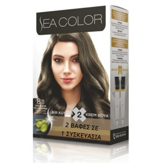 SeaColor Hair Color 8.11 LIGHT OLIVE BLONDE