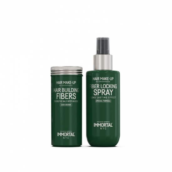 IMMORTAL NYC Fiber Hair Building / Make-Up Set BLACK