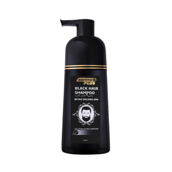 SOFTTO+ ΧΡΩΜΟΣΑΜΠΟΥΑΝ ΜΑΥΡΟ 350 ML