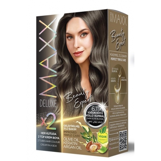 Maxx Deluxe Hair Color 6.11 DARK OLIVE BLONDE