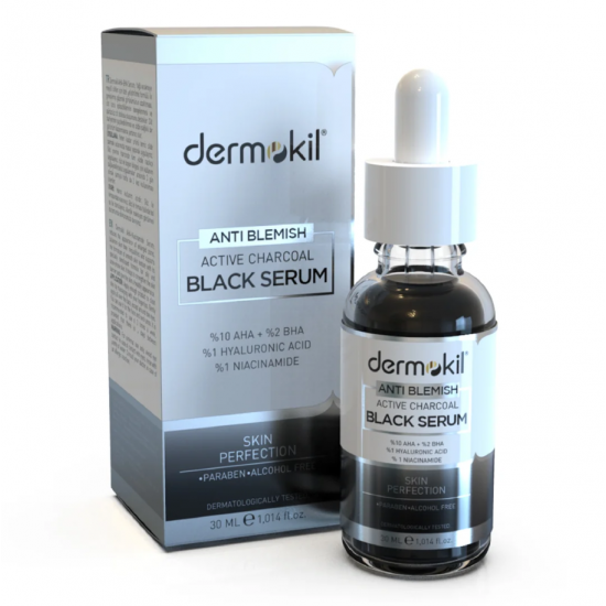 DERMOKIL - ΜΑΥΡΟ ΣΕΡΟΥΜ ΠΡΟΣΩΠΟΥ ΜΕ ΑΝΘΡΑΚΑ 30 ML