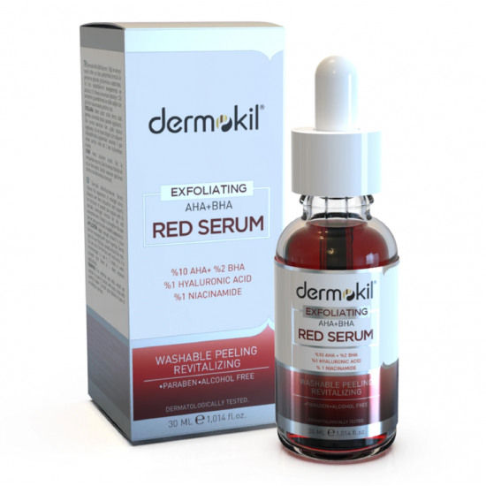 DERMOKIL - AHA + BHA ΚΟΚΚΙΝΟ ΣΕΡΟΥΜ ΠΡΟΣΩΠΟΥ 30 ML